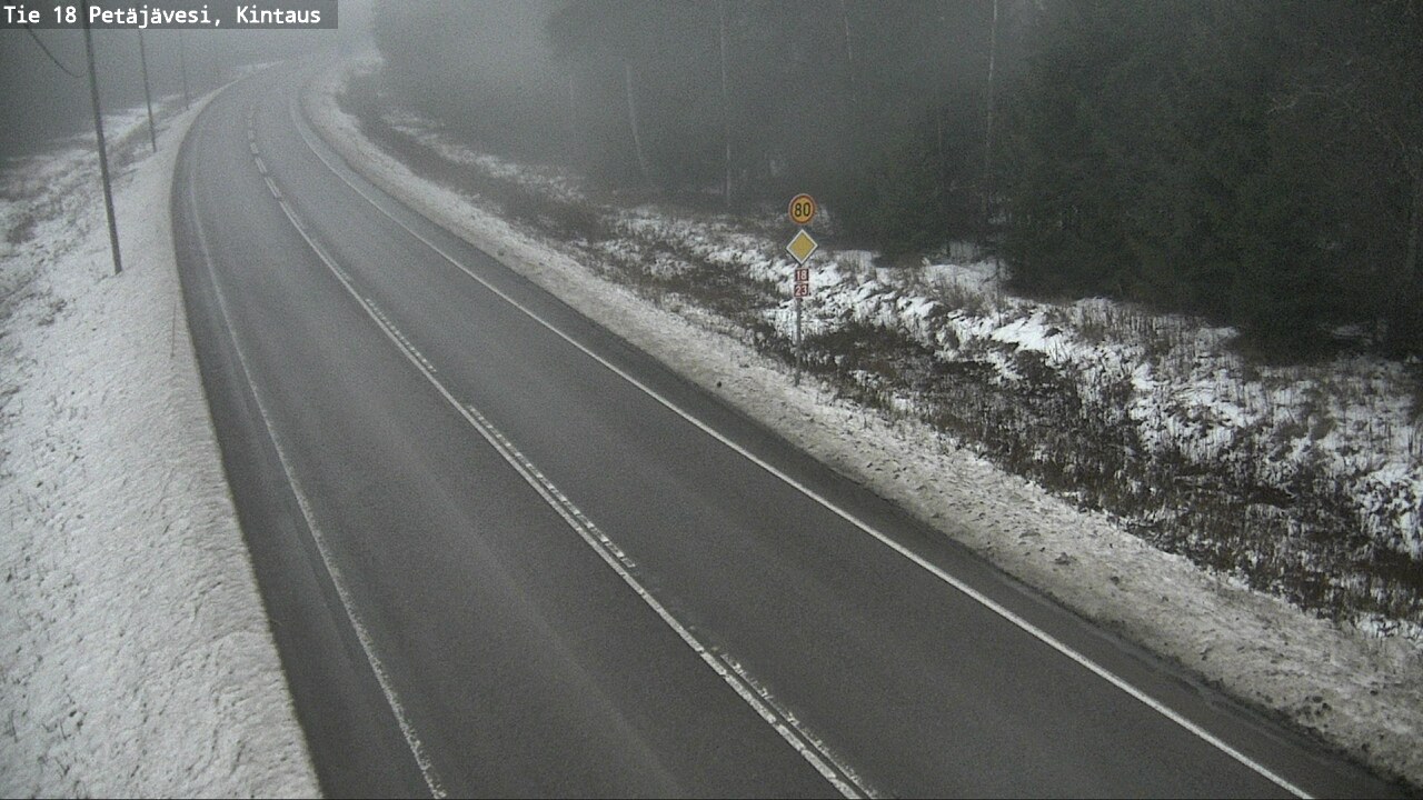 Weather Camera Image Väg 18 Petäjävesi, Kintaus, Petäjävesi, Keski-Suomi