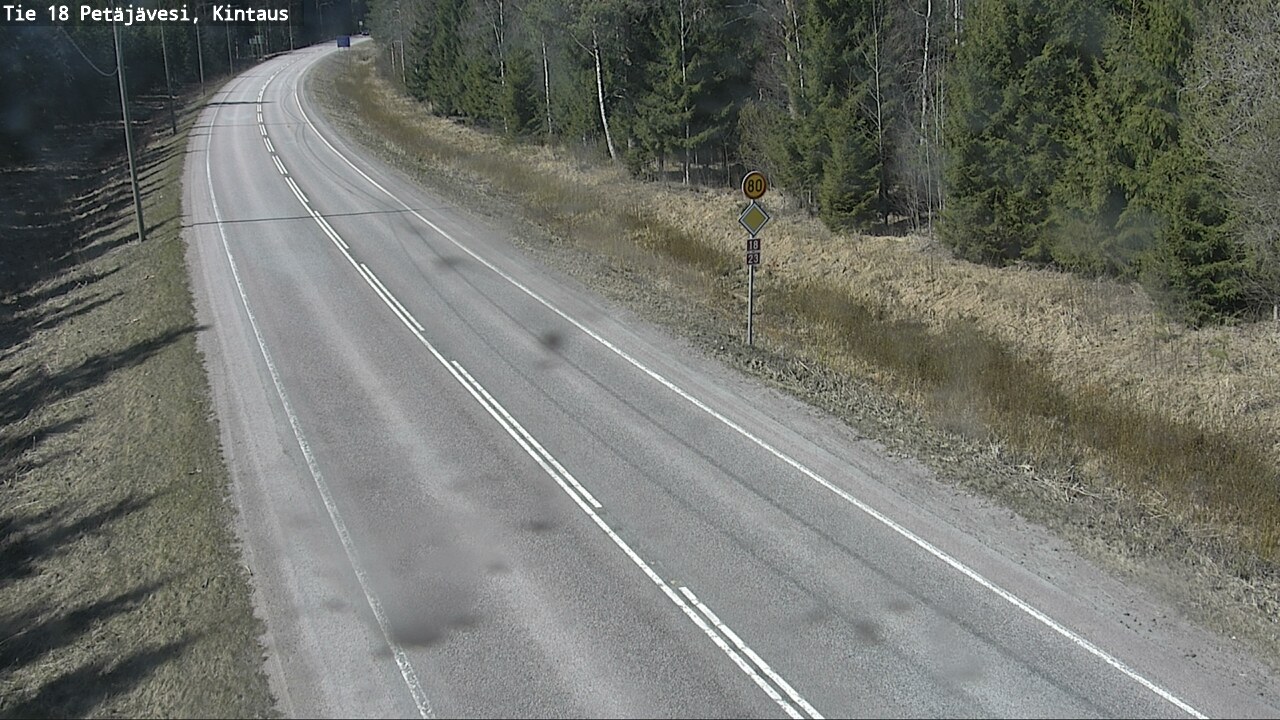 Weather Camera Image Väg 18 Petäjävesi, Kintaus, Petäjävesi, Keski-Suomi