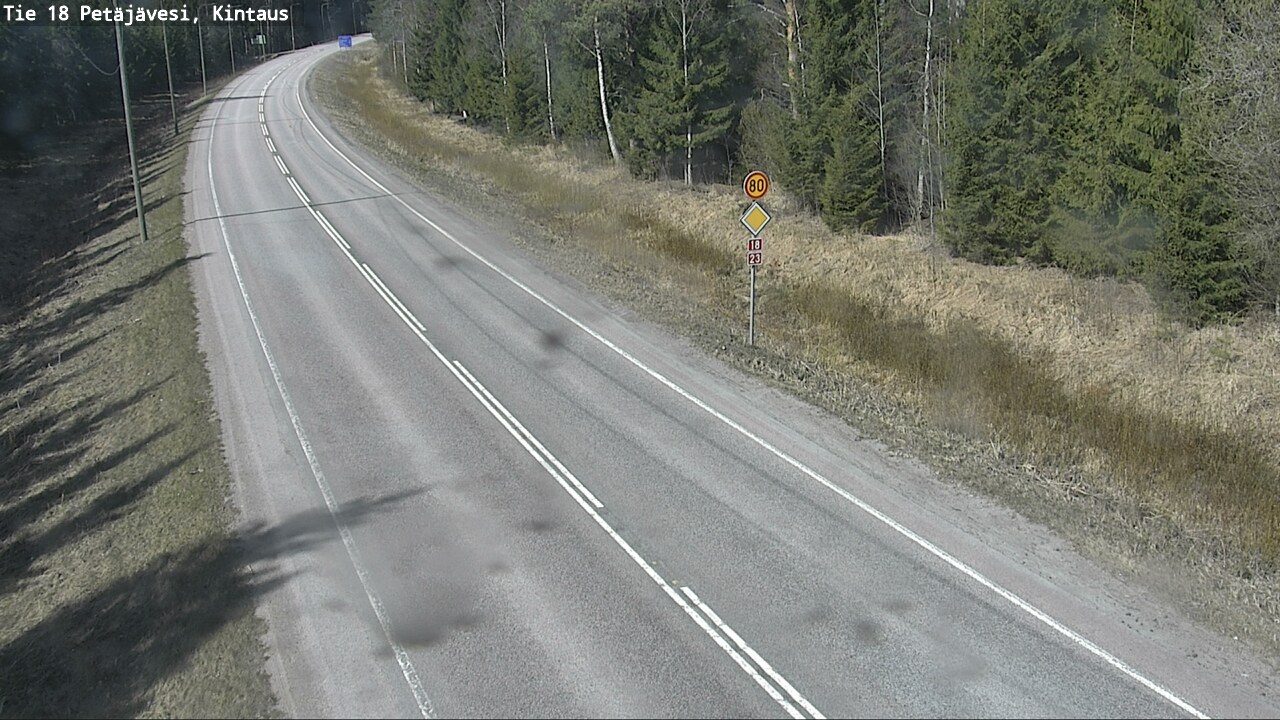 Weather Camera Image Väg 18 Petäjävesi, Kintaus, Petäjävesi, Keski-Suomi