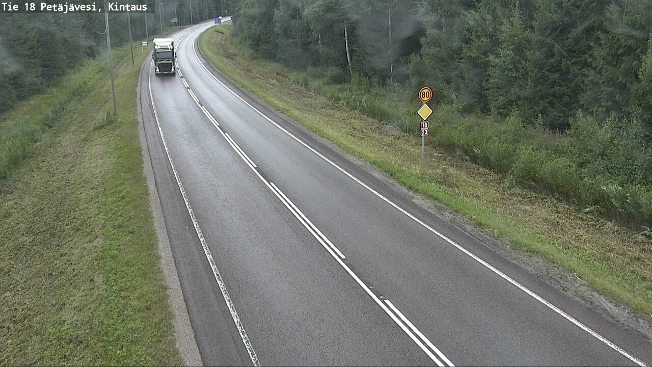 Weather Camera Image Road 18 Petäjävesi, Kintaus, Petäjävesi, Keski-Suomi