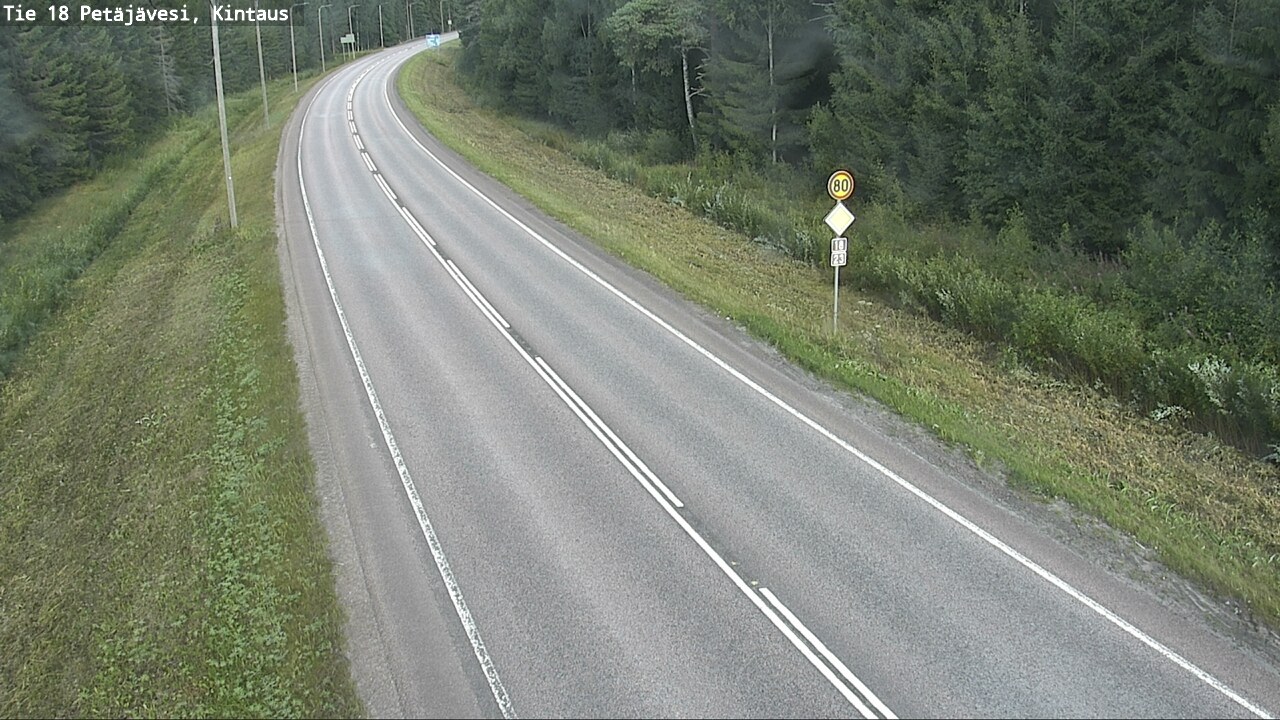 Weather Camera Image Road 18 Petäjävesi, Kintaus, Petäjävesi, Keski-Suomi