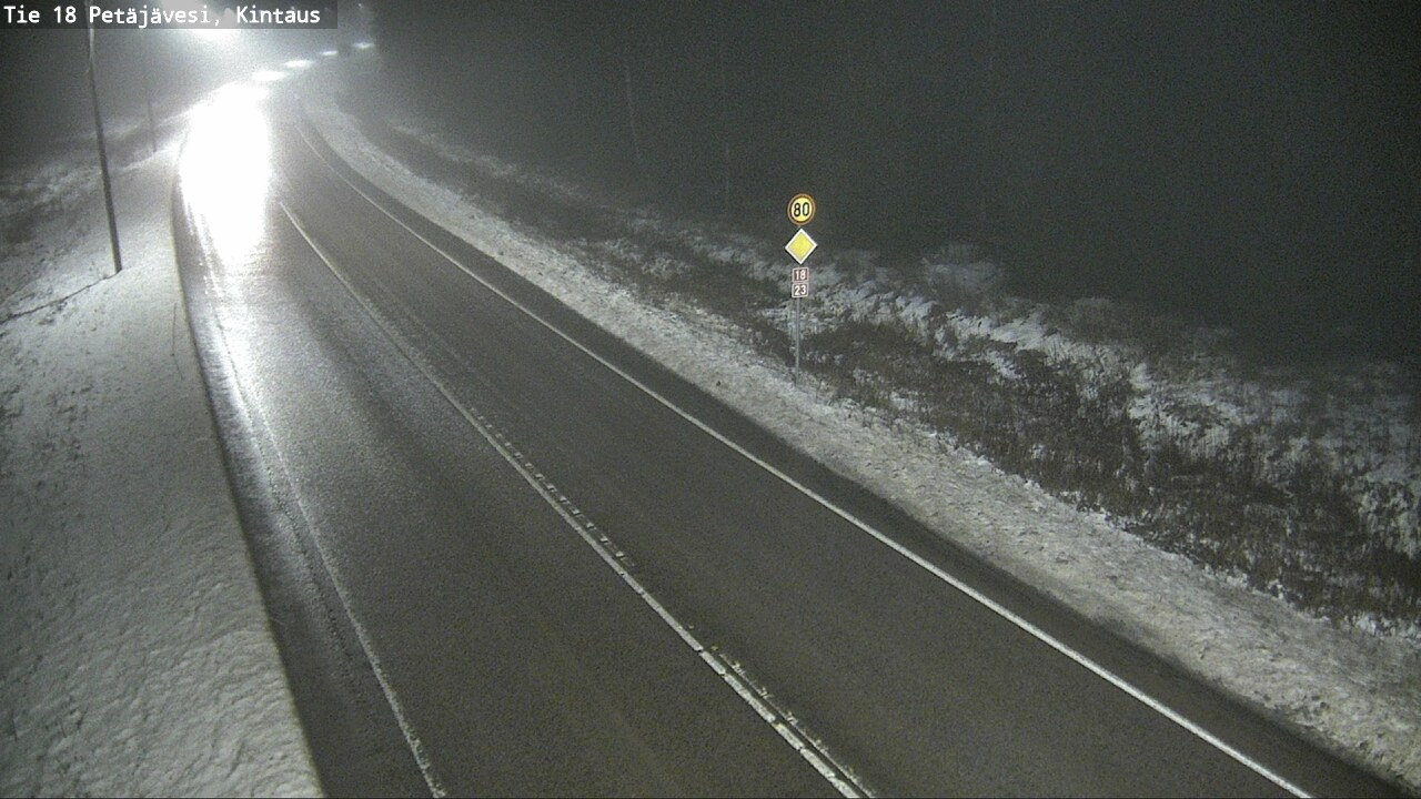 Weather Camera Image Väg 18 Petäjävesi, Kintaus, Petäjävesi, Keski-Suomi
