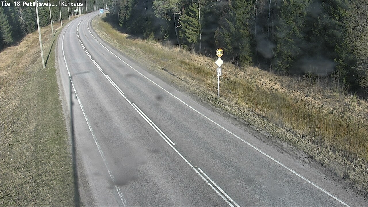 Weather Camera Image Road 18 Petäjävesi, Kintaus, Petäjävesi, Keski-Suomi