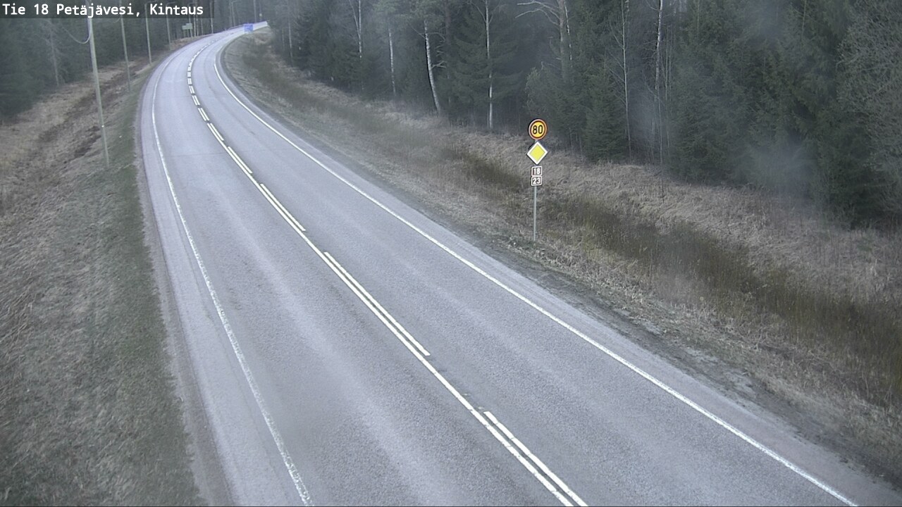 Weather Camera Image Road 18 Petäjävesi, Kintaus, Petäjävesi, Keski-Suomi