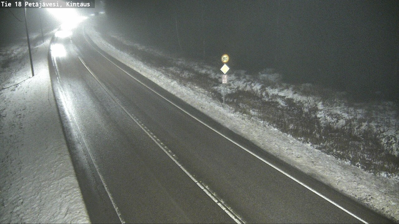 Weather Camera Image Väg 18 Petäjävesi, Kintaus, Petäjävesi, Keski-Suomi