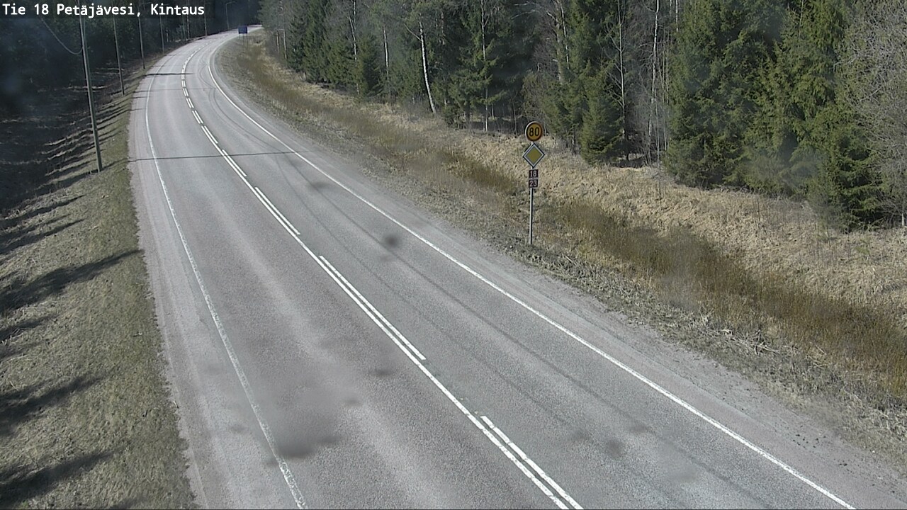 Weather Camera Image Väg 18 Petäjävesi, Kintaus, Petäjävesi, Keski-Suomi