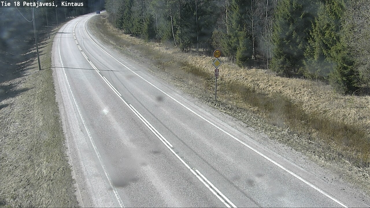 Weather Camera Image Väg 18 Petäjävesi, Kintaus, Petäjävesi, Keski-Suomi