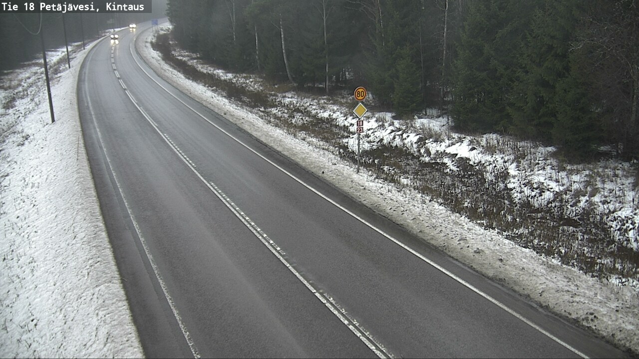 Weather Camera Image Väg 18 Petäjävesi, Kintaus, Petäjävesi, Keski-Suomi