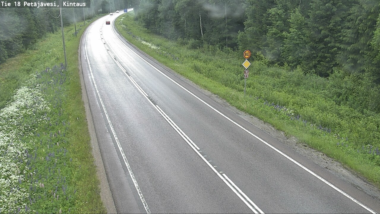 Weather Camera Image Väg 18 Petäjävesi, Kintaus, Petäjävesi, Keski-Suomi