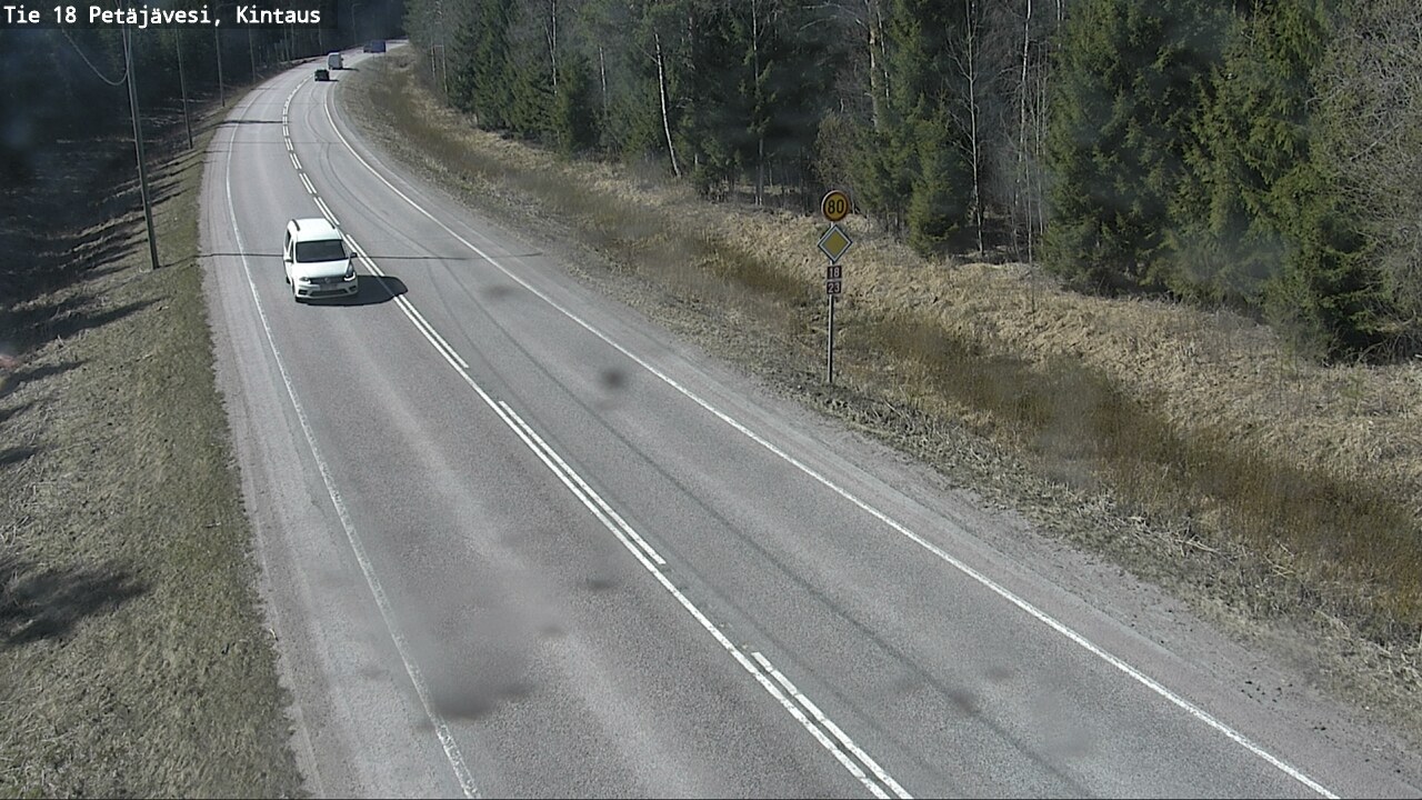 Weather Camera Image Väg 18 Petäjävesi, Kintaus, Petäjävesi, Keski-Suomi