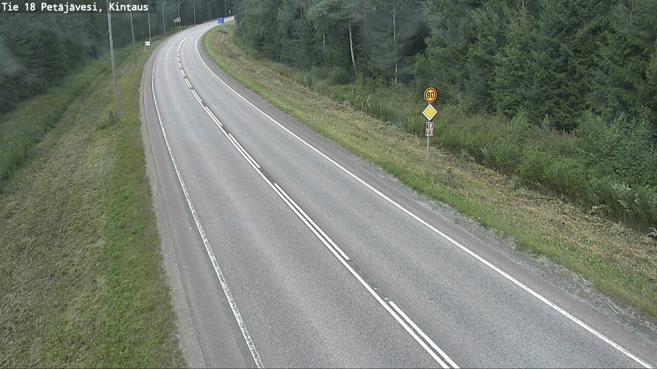 Weather Camera Image Road 18 Petäjävesi, Kintaus, Petäjävesi, Keski-Suomi