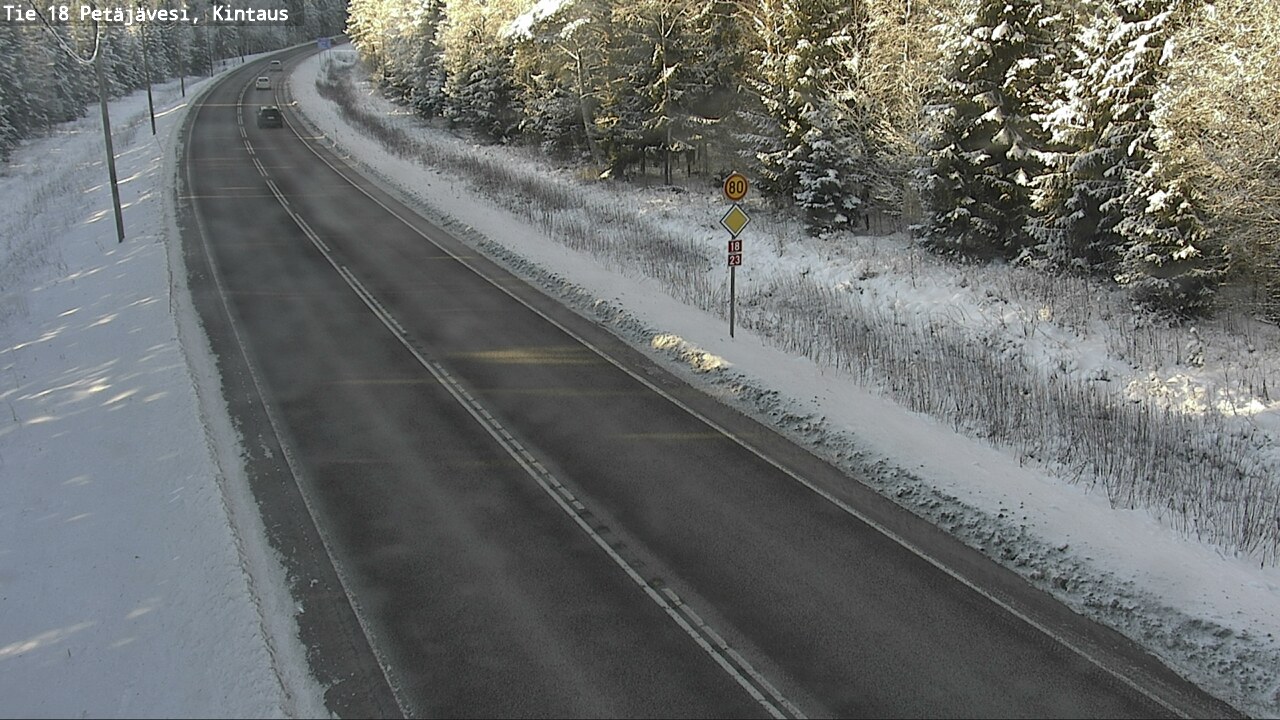 Weather Camera Image Road 18 Petäjävesi, Kintaus, Petäjävesi, Keski-Suomi