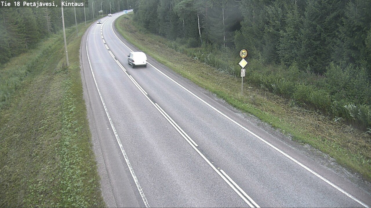 Weather Camera Image Road 18 Petäjävesi, Kintaus, Petäjävesi, Keski-Suomi