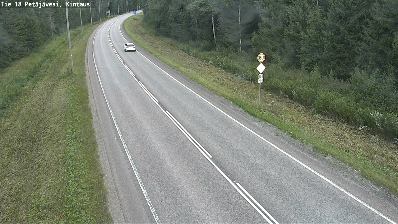 Weather Camera Image Road 18 Petäjävesi, Kintaus, Petäjävesi, Keski-Suomi