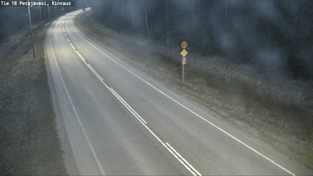 Weather Camera Image Väg 18 Petäjävesi, Kintaus, Petäjävesi, Keski-Suomi
