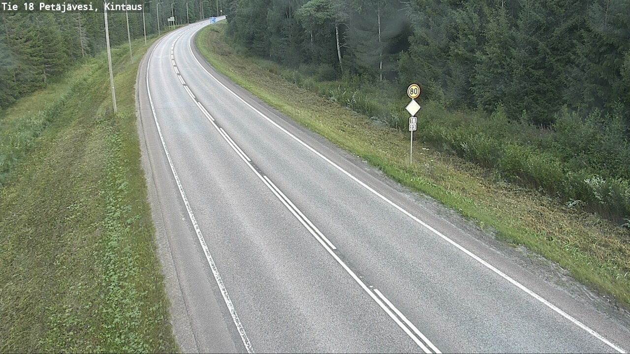 Weather Camera Image Road 18 Petäjävesi, Kintaus, Petäjävesi, Keski-Suomi