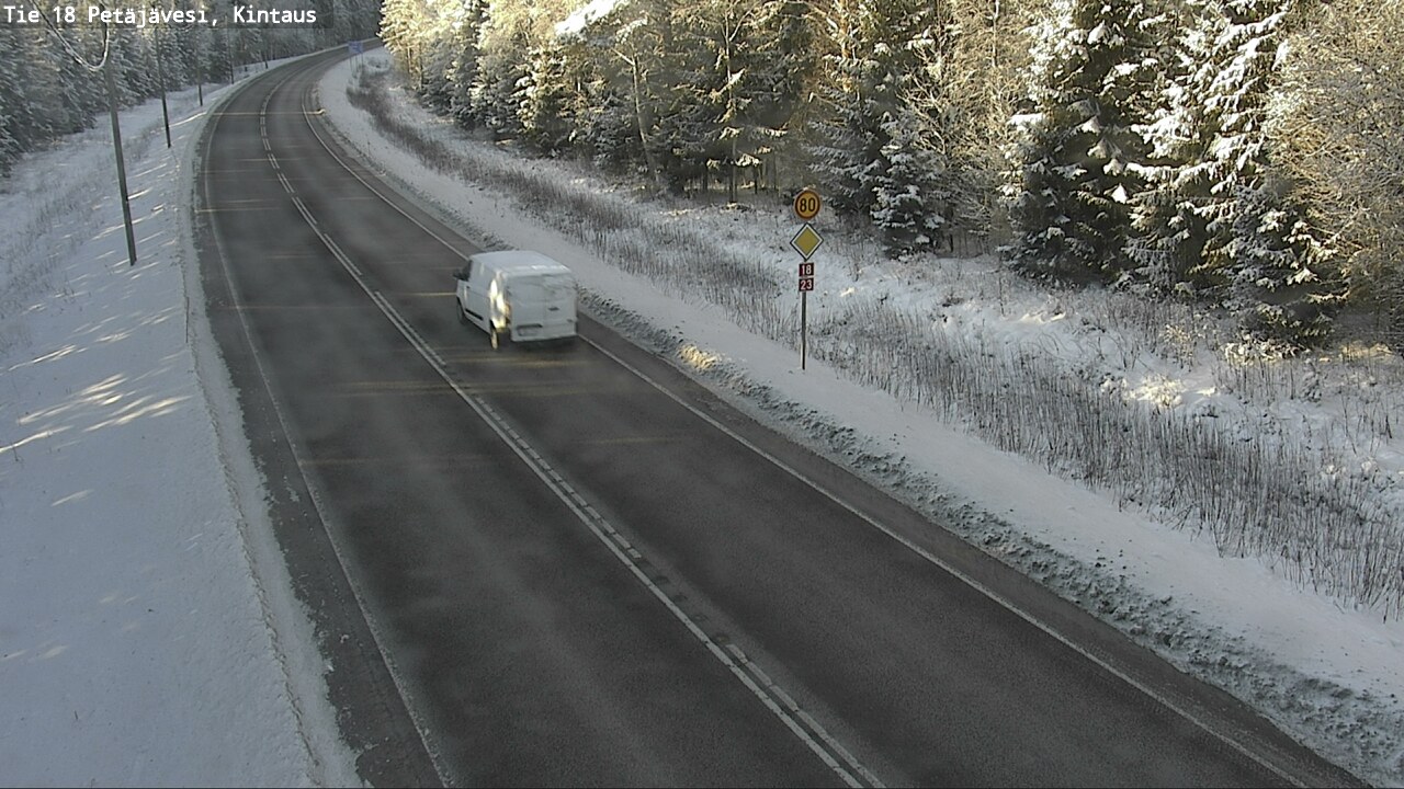 Weather Camera Image Road 18 Petäjävesi, Kintaus, Petäjävesi, Keski-Suomi