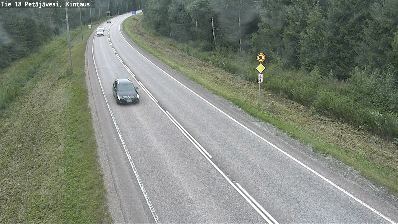 Weather Camera Image Road 18 Petäjävesi, Kintaus, Petäjävesi, Keski-Suomi