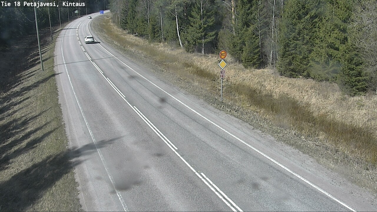 Weather Camera Image Väg 18 Petäjävesi, Kintaus, Petäjävesi, Keski-Suomi