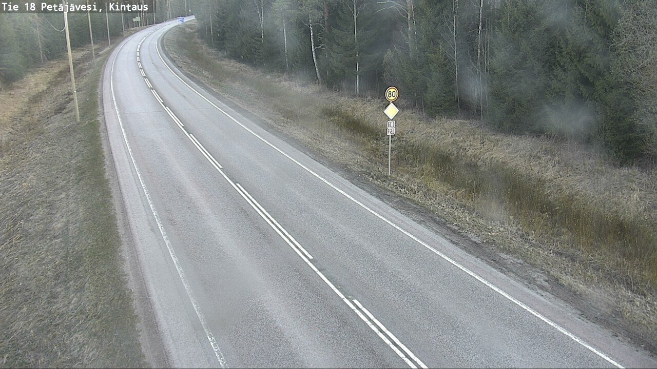 Weather Camera Image Road 18 Petäjävesi, Kintaus, Petäjävesi, Keski-Suomi
