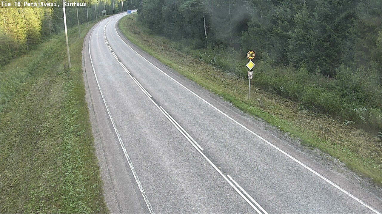 Weather Camera Image Road 18 Petäjävesi, Kintaus, Petäjävesi, Keski-Suomi