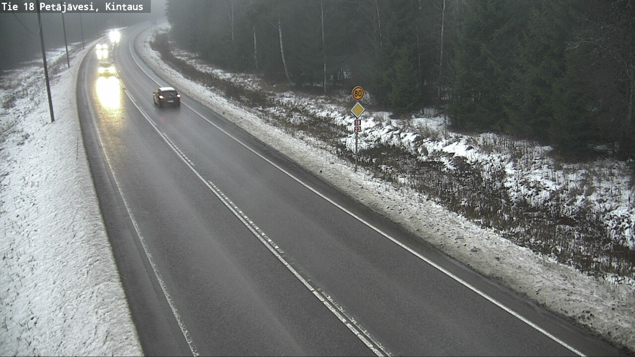 Weather Camera Image Väg 18 Petäjävesi, Kintaus, Petäjävesi, Keski-Suomi