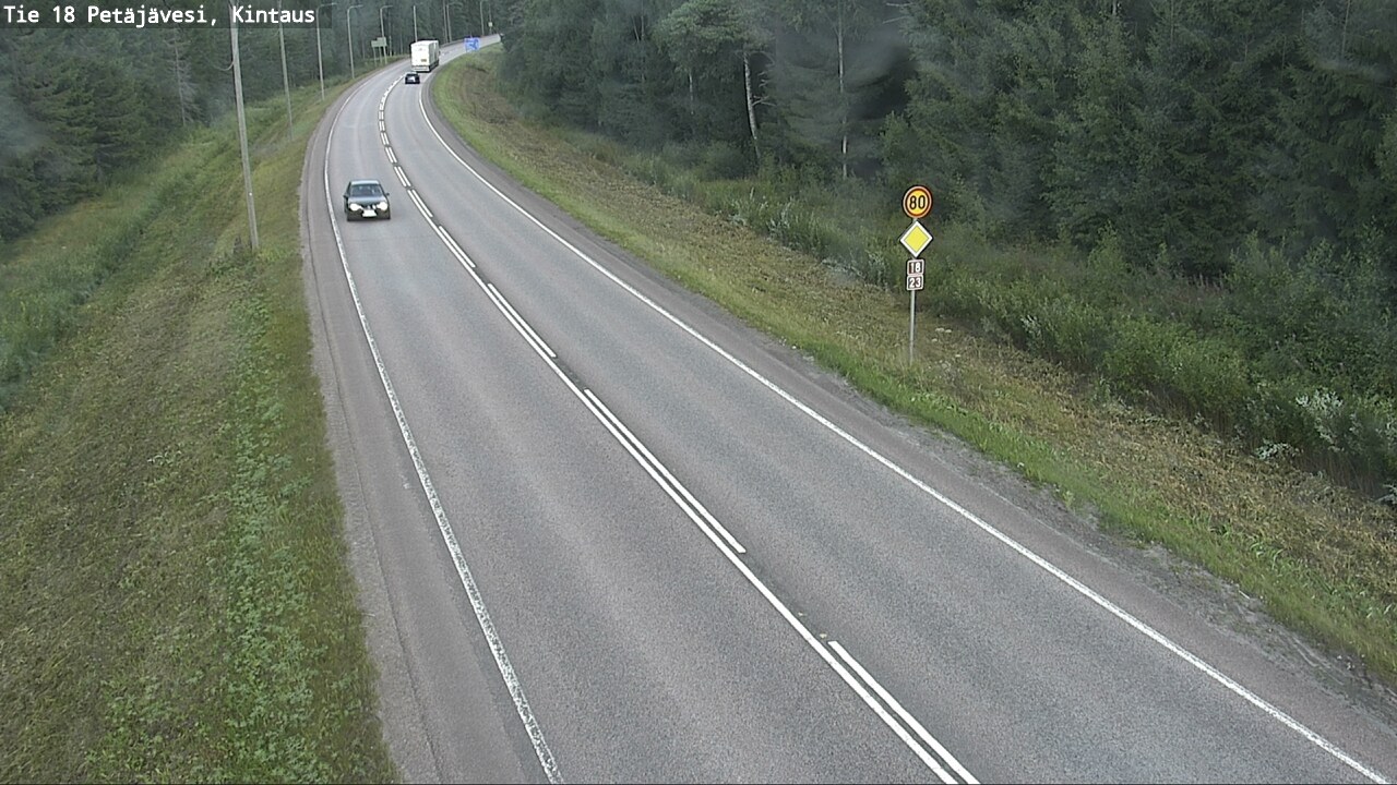 Weather Camera Image Road 18 Petäjävesi, Kintaus, Petäjävesi, Keski-Suomi