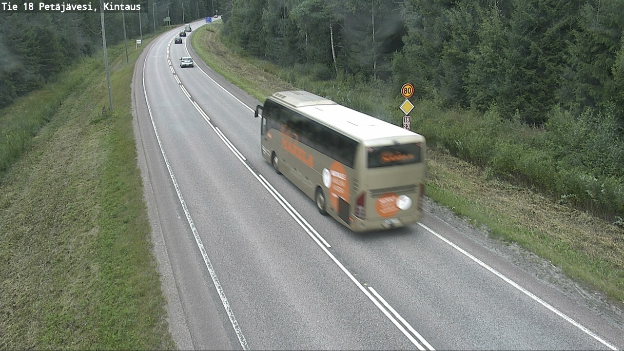 Weather Camera Image Road 18 Petäjävesi, Kintaus, Petäjävesi, Keski-Suomi