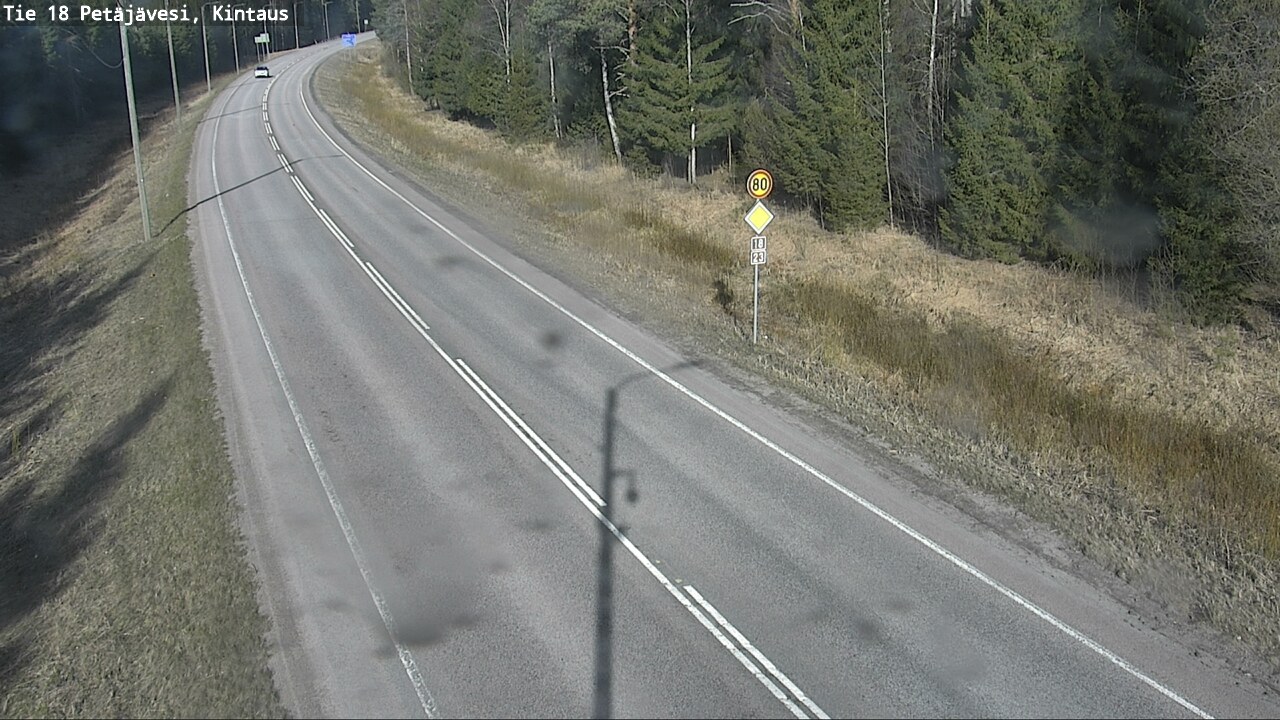 Weather Camera Image Väg 18 Petäjävesi, Kintaus, Petäjävesi, Keski-Suomi