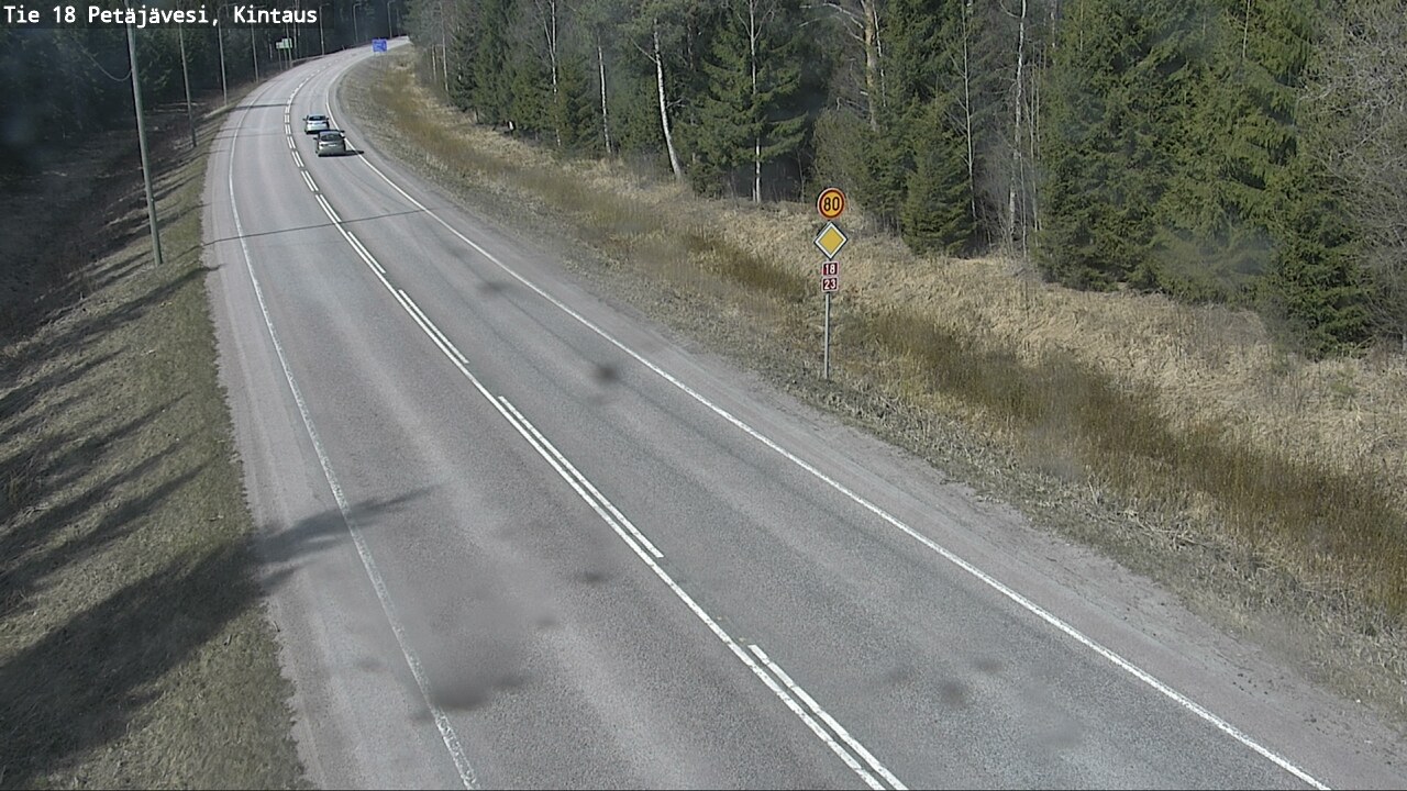Weather Camera Image Väg 18 Petäjävesi, Kintaus, Petäjävesi, Keski-Suomi