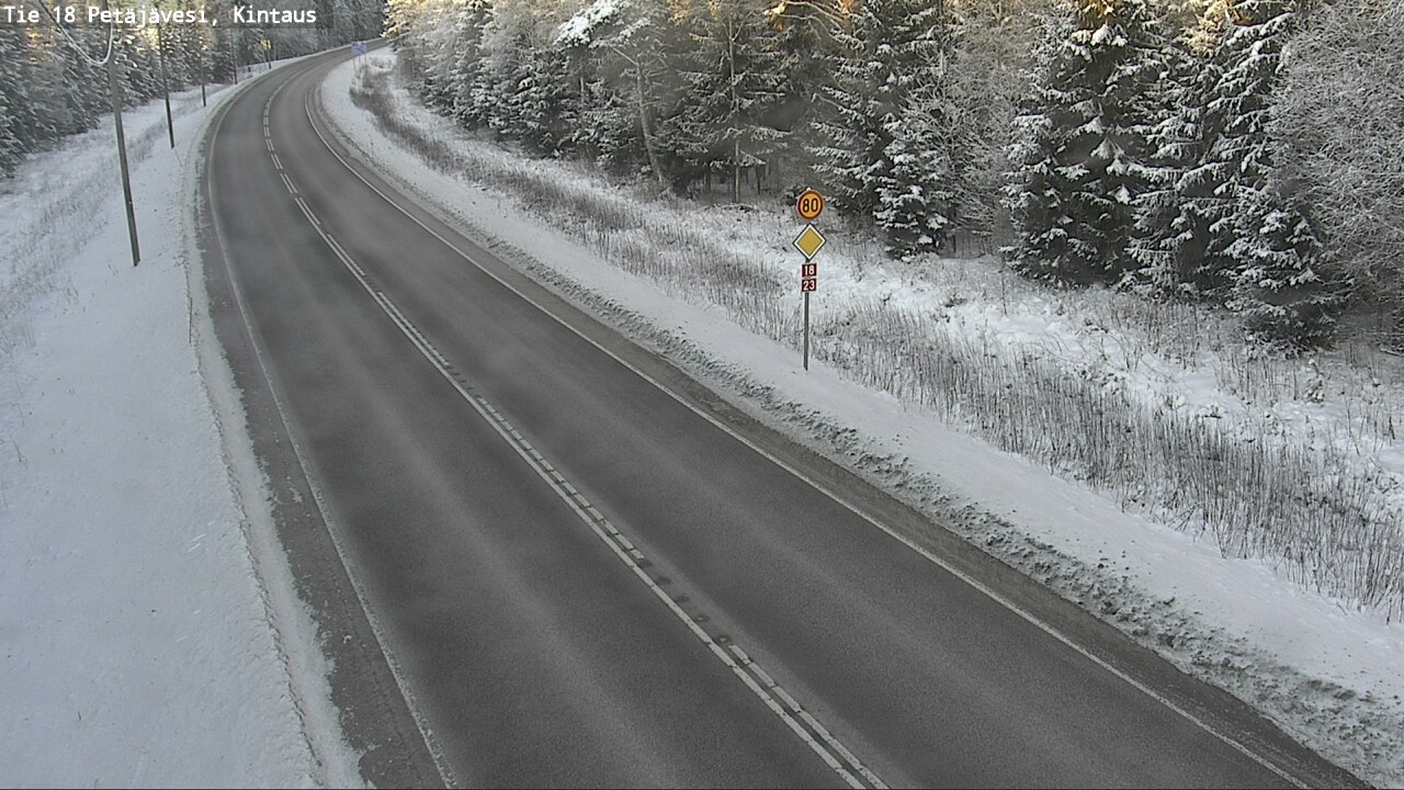Weather Camera Image Road 18 Petäjävesi, Kintaus, Petäjävesi, Keski-Suomi