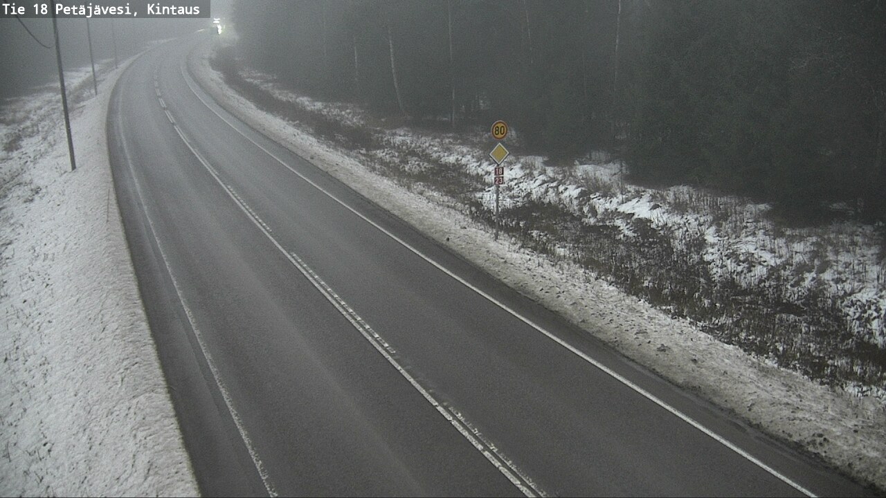 Weather Camera Image Väg 18 Petäjävesi, Kintaus, Petäjävesi, Keski-Suomi