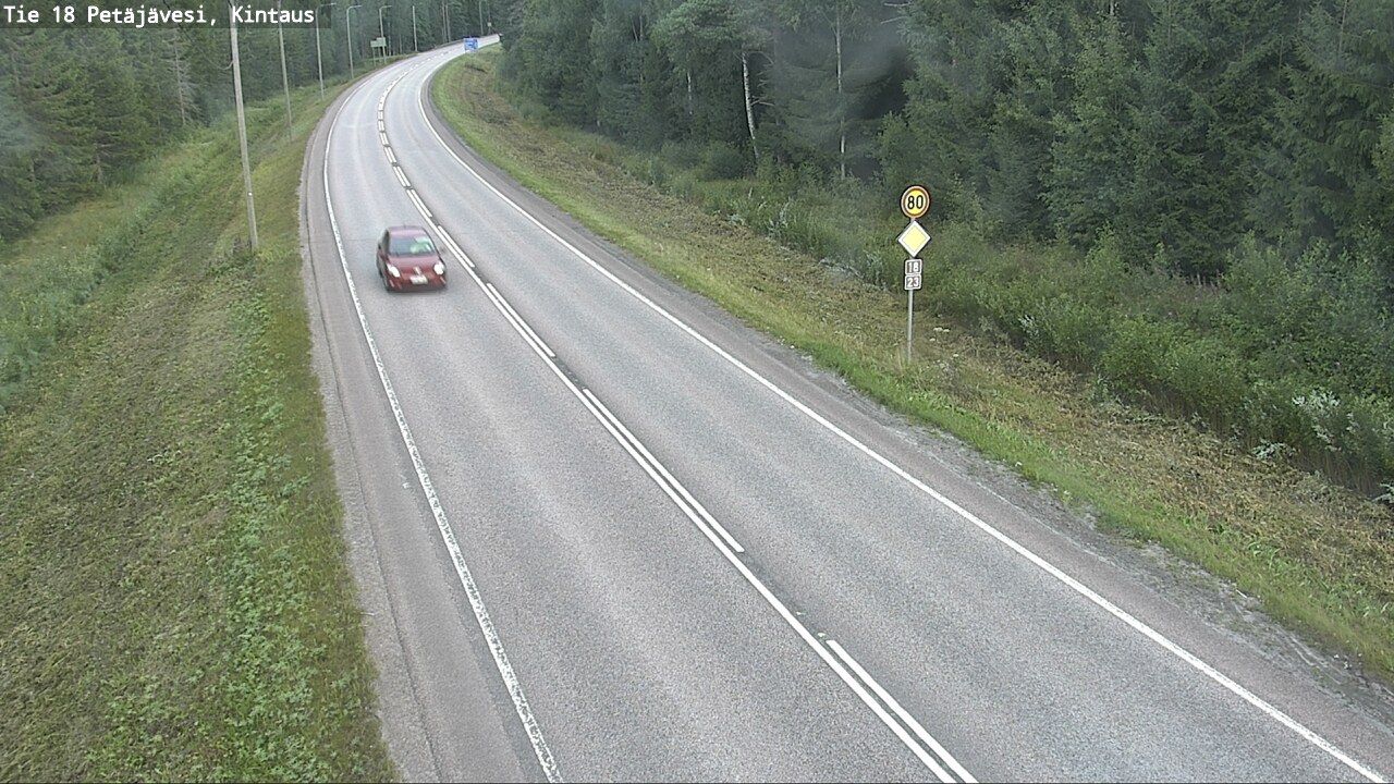 Weather Camera Image Road 18 Petäjävesi, Kintaus, Petäjävesi, Keski-Suomi