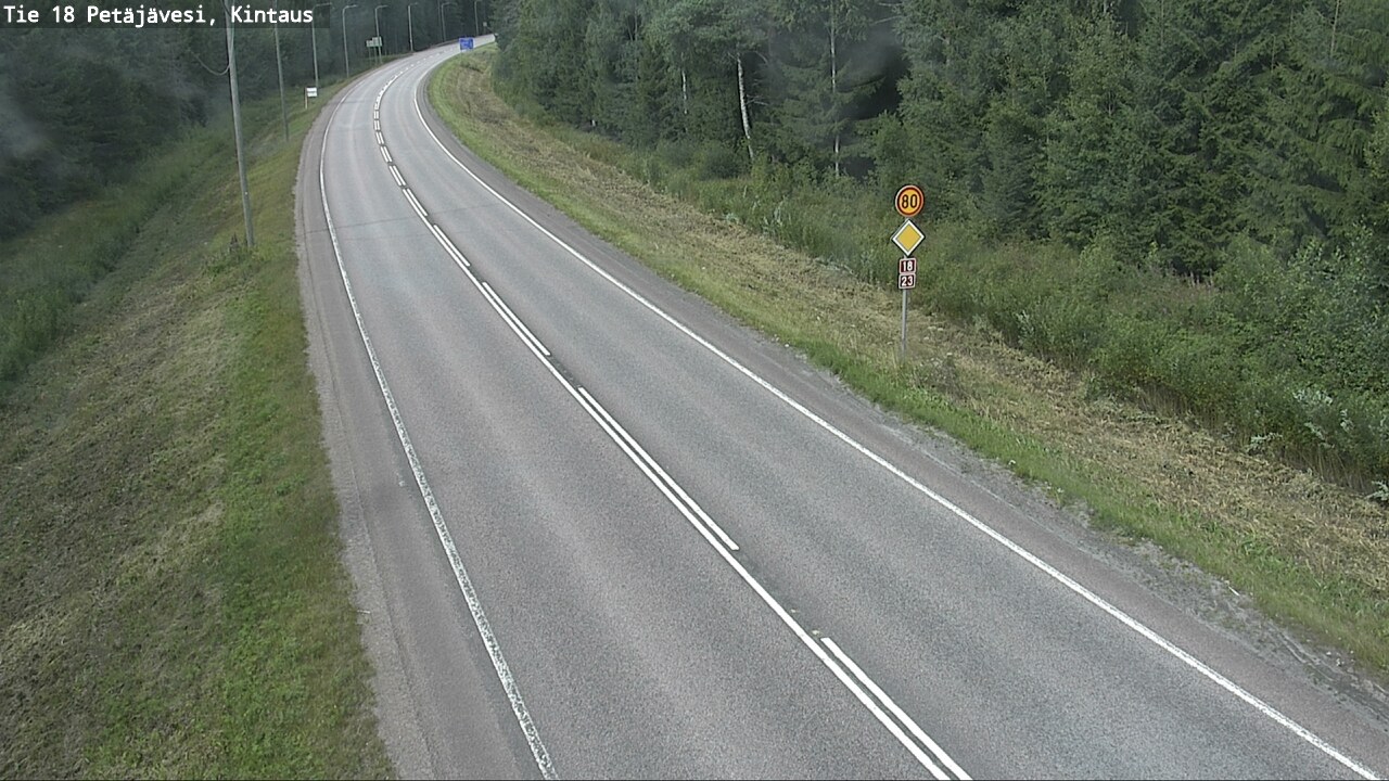 Weather Camera Image Road 18 Petäjävesi, Kintaus, Petäjävesi, Keski-Suomi