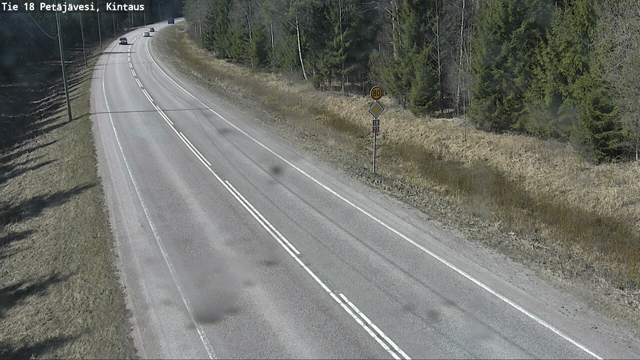 Weather Camera Image Väg 18 Petäjävesi, Kintaus, Petäjävesi, Keski-Suomi