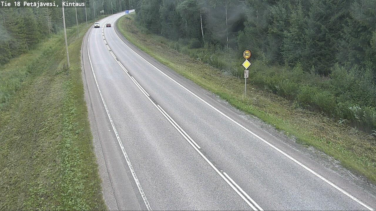 Weather Camera Image Road 18 Petäjävesi, Kintaus, Petäjävesi, Keski-Suomi
