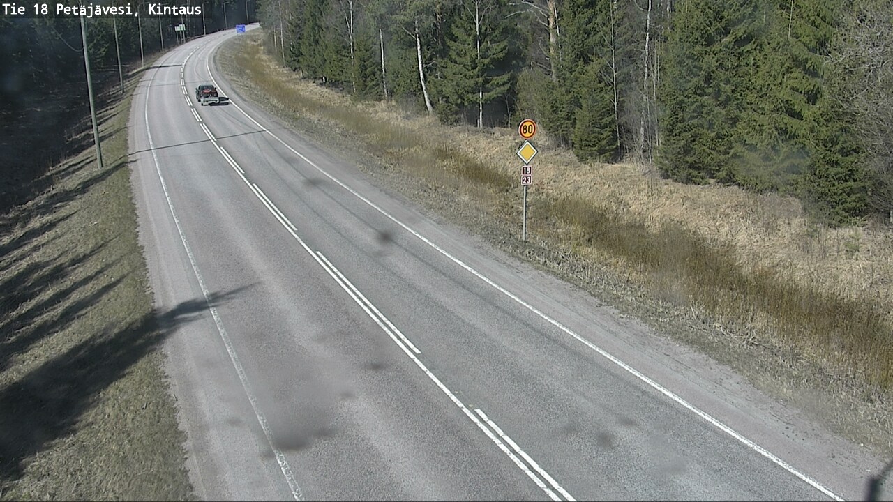 Weather Camera Image Väg 18 Petäjävesi, Kintaus, Petäjävesi, Keski-Suomi