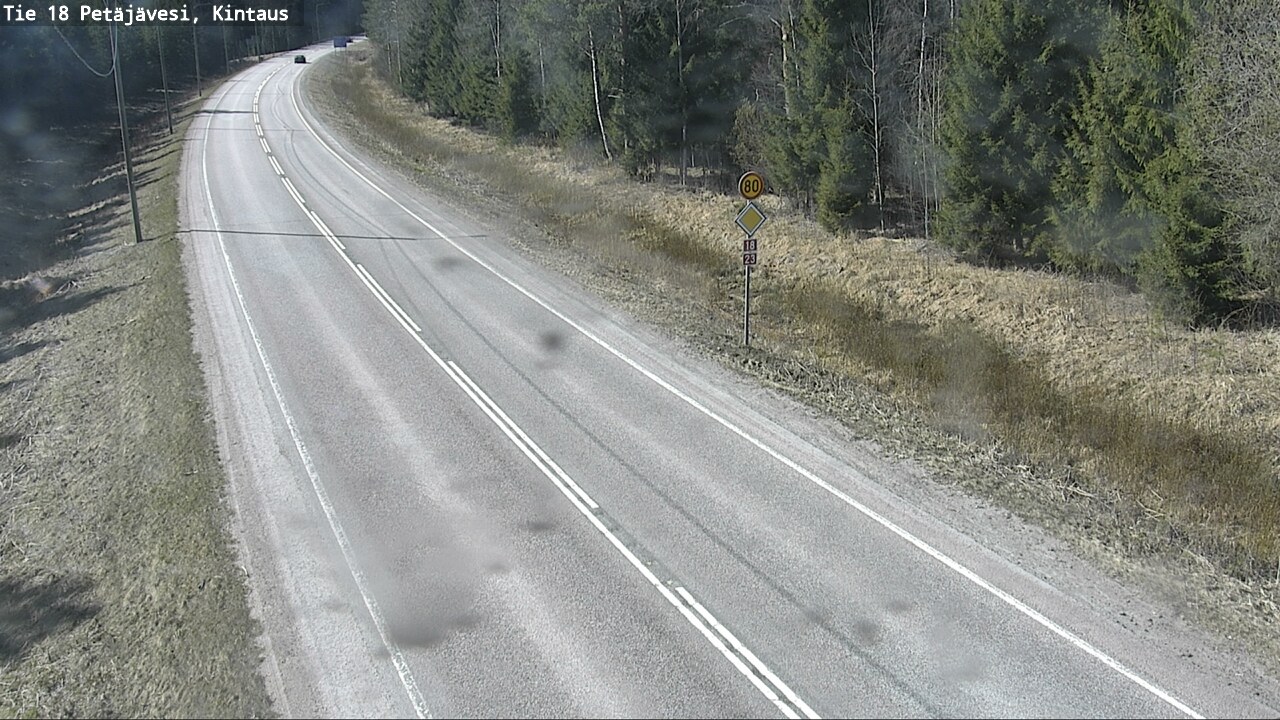 Weather Camera Image Väg 18 Petäjävesi, Kintaus, Petäjävesi, Keski-Suomi