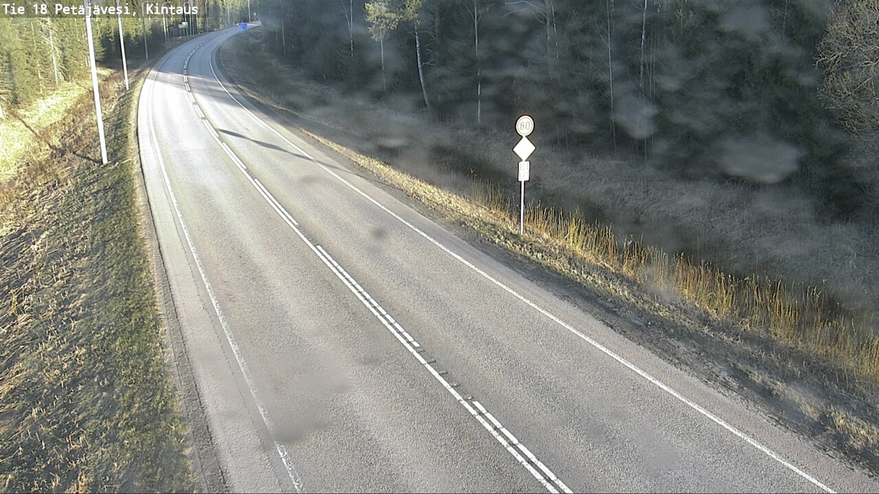 Weather Camera Image Road 18 Petäjävesi, Kintaus, Petäjävesi, Keski-Suomi