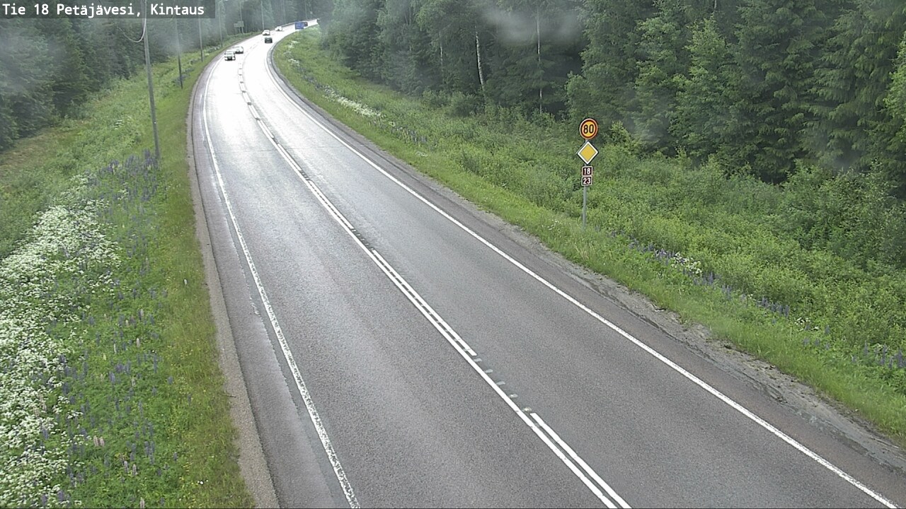 Weather Camera Image Väg 18 Petäjävesi, Kintaus, Petäjävesi, Keski-Suomi