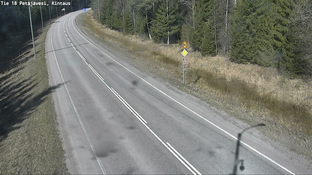 Weather Camera Image Väg 18 Petäjävesi, Kintaus, Petäjävesi, Keski-Suomi