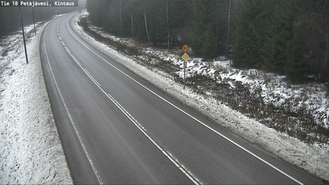 Weather Camera Image Väg 18 Petäjävesi, Kintaus, Petäjävesi, Keski-Suomi
