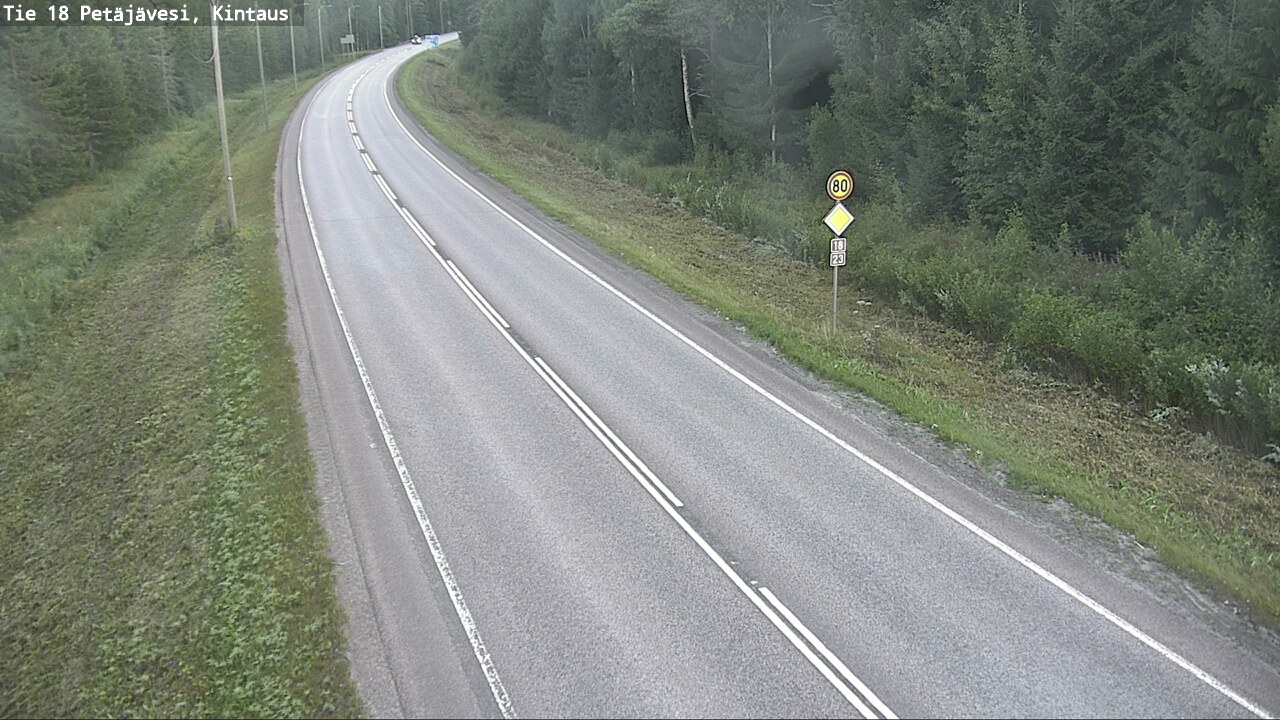 Weather Camera Image Road 18 Petäjävesi, Kintaus, Petäjävesi, Keski-Suomi