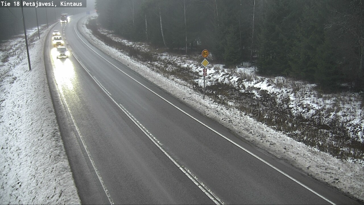 Weather Camera Image Väg 18 Petäjävesi, Kintaus, Petäjävesi, Keski-Suomi