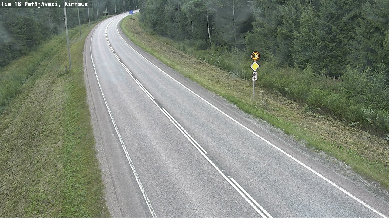Weather Camera Image Road 18 Petäjävesi, Kintaus, Petäjävesi, Keski-Suomi