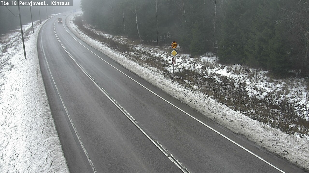 Weather Camera Image Väg 18 Petäjävesi, Kintaus, Petäjävesi, Keski-Suomi