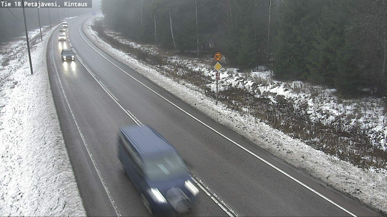 Weather Camera Image Väg 18 Petäjävesi, Kintaus, Petäjävesi, Keski-Suomi