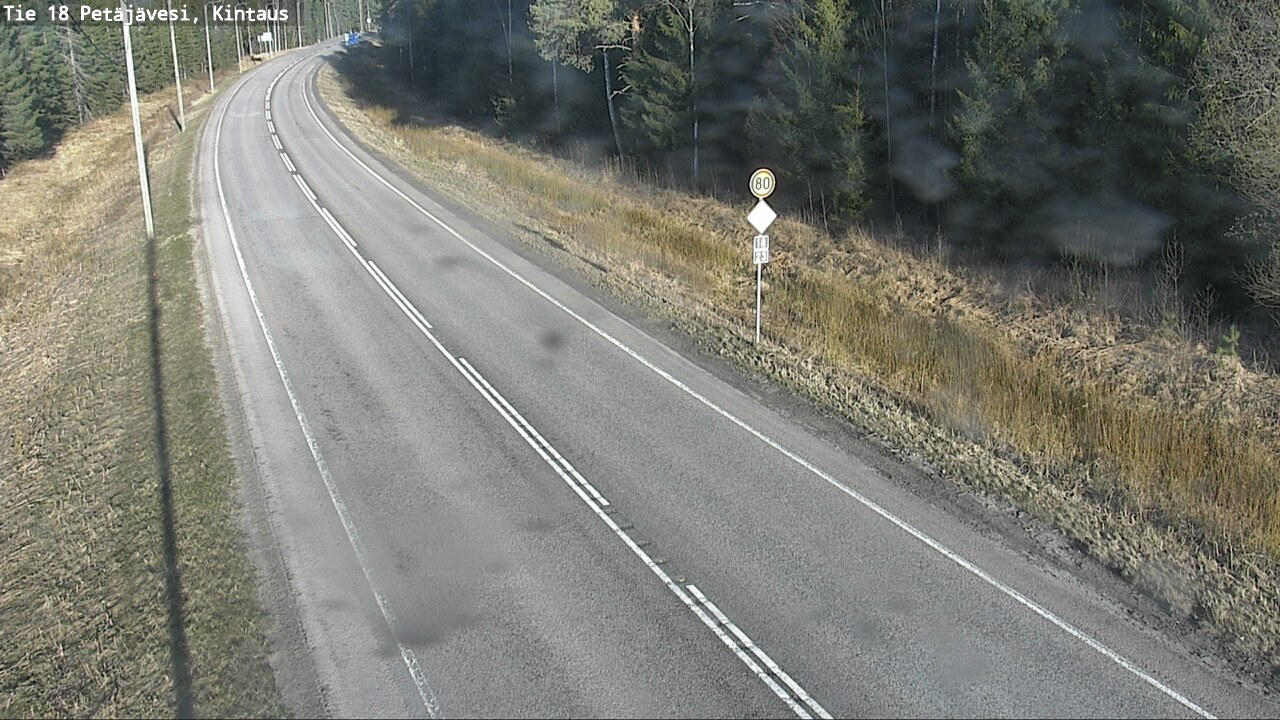 Weather Camera Image Väg 18 Petäjävesi, Kintaus, Petäjävesi, Keski-Suomi