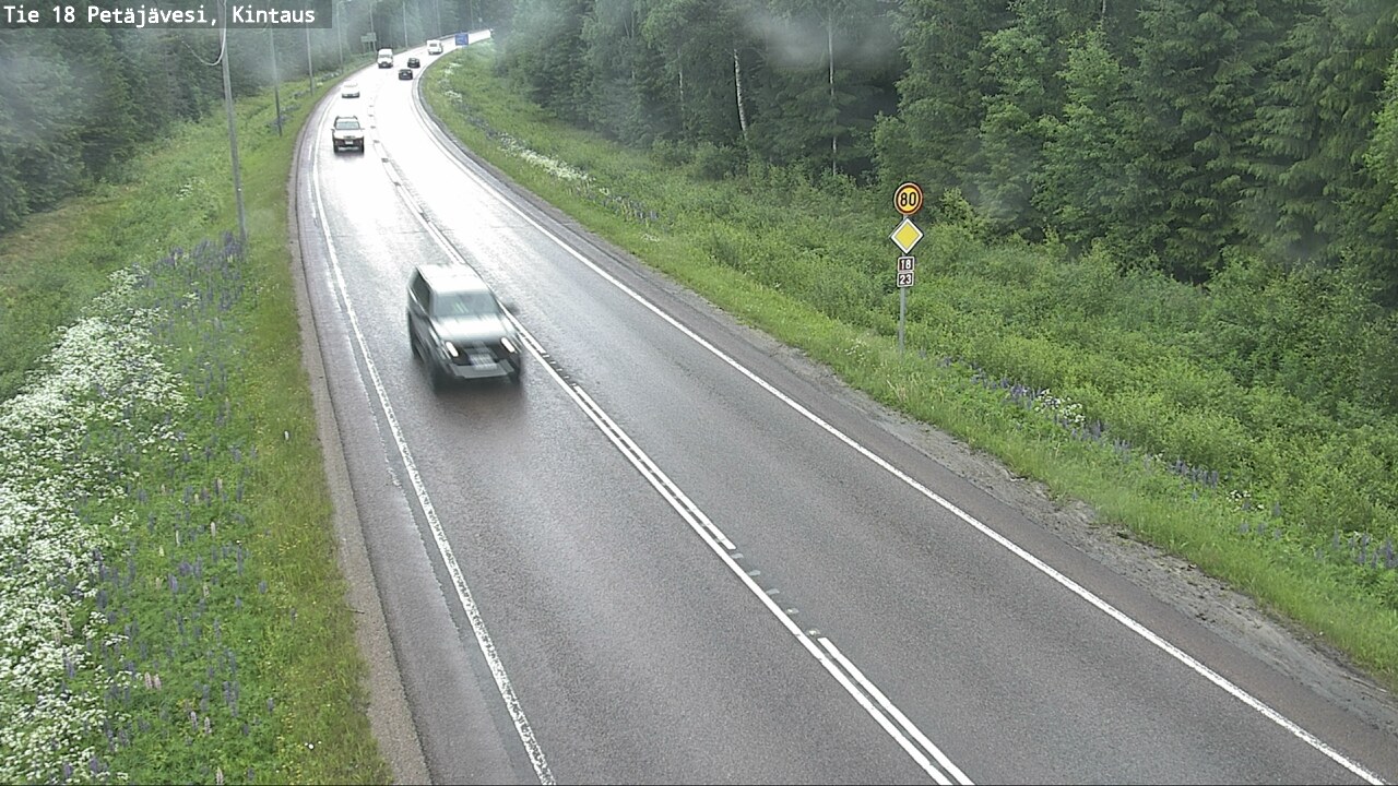 Weather Camera Image Väg 18 Petäjävesi, Kintaus, Petäjävesi, Keski-Suomi