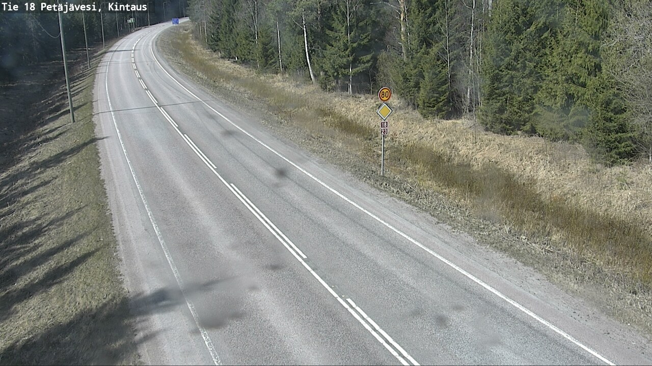 Weather Camera Image Väg 18 Petäjävesi, Kintaus, Petäjävesi, Keski-Suomi